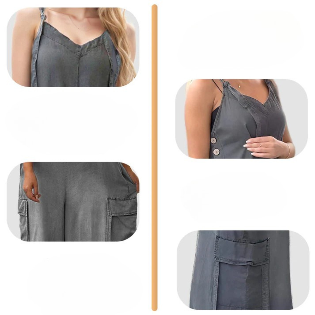 Lidka | Volný overal se širokými nohavicemi a kapsami pro ženy