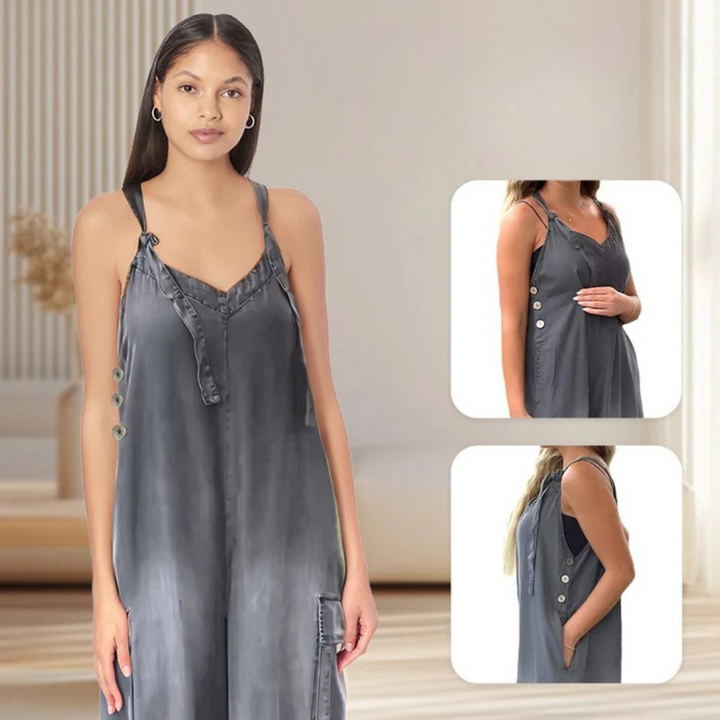 Lidka | Volný overal se širokými nohavicemi a kapsami pro ženy