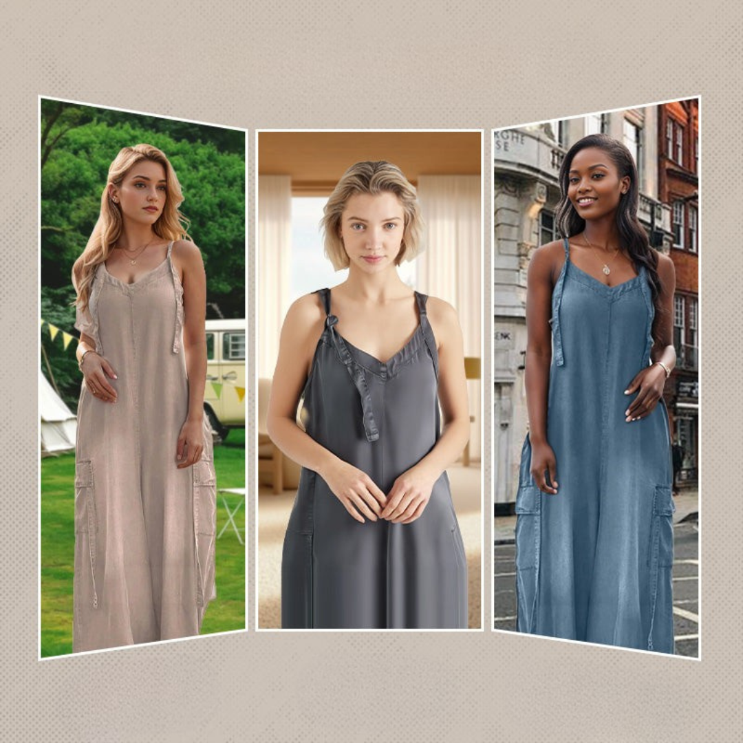 Lidka | Volný overal se širokými nohavicemi a kapsami pro ženy