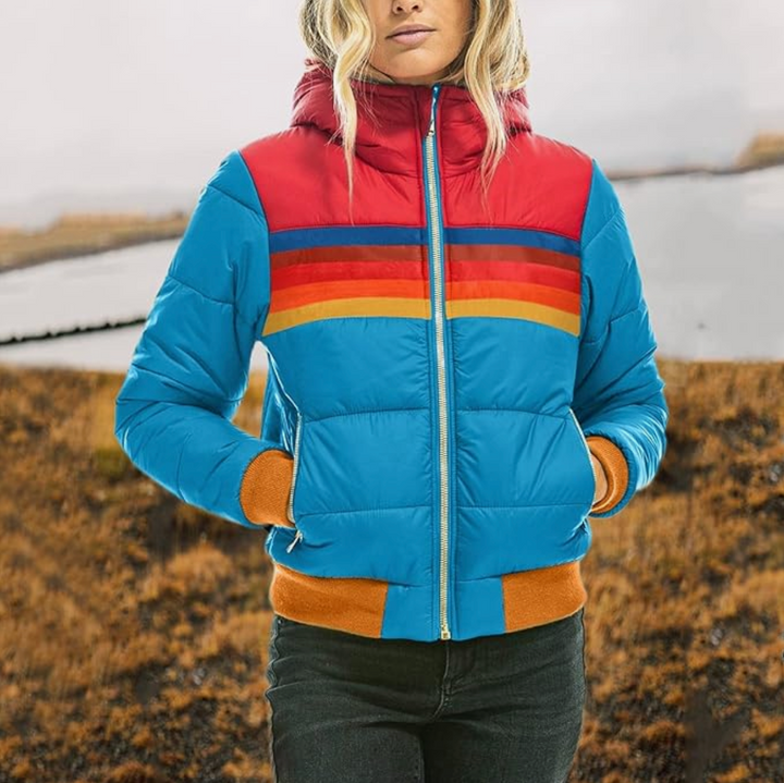 Elena™ | Retro Parka s Kapucí z Umělé Kůže