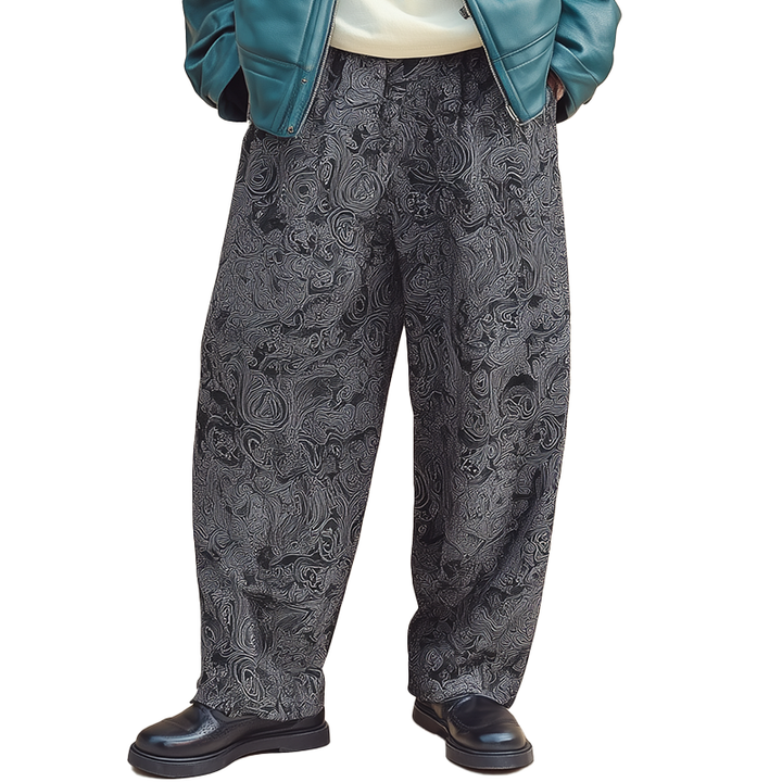 Pánské Casual Kalhoty s Potiskem z Měkké Bavlny MTA2944H1P