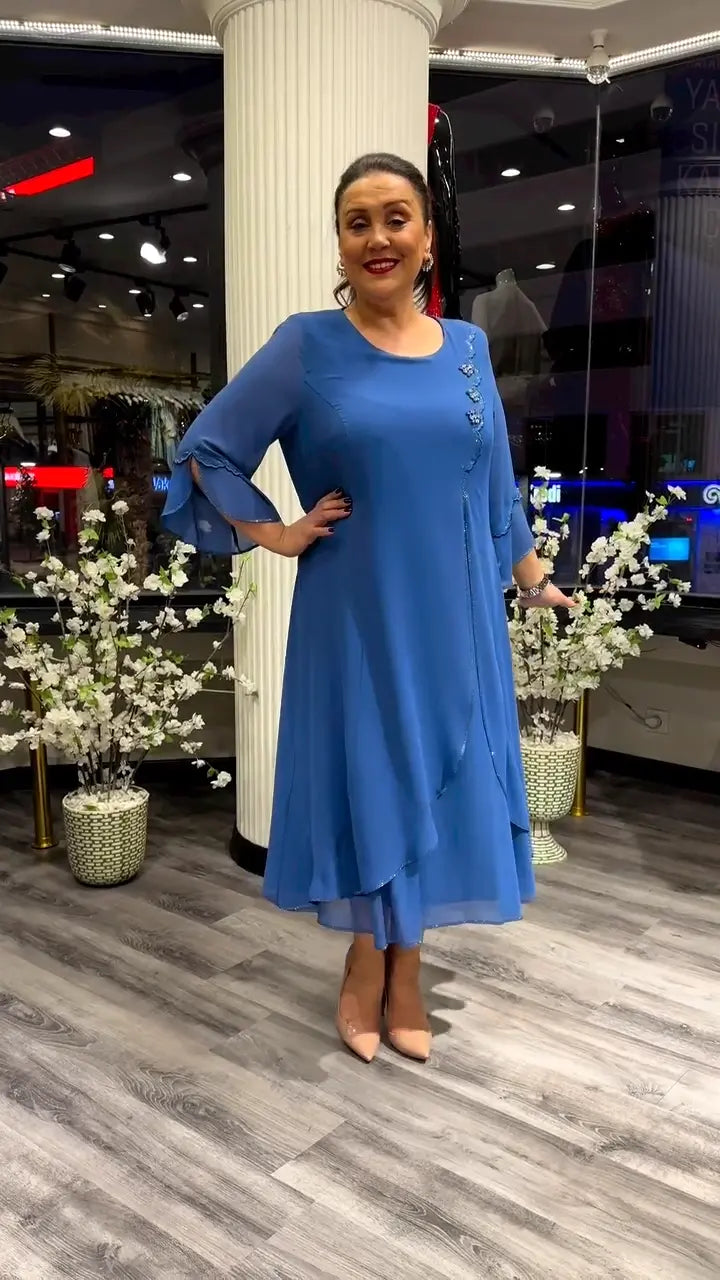 Marzenna | Midi šaty – Šepot elegance