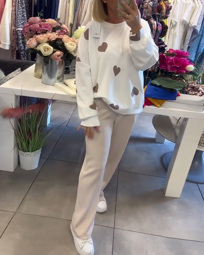 Aniela - Svetr s Vzorem Srdíček