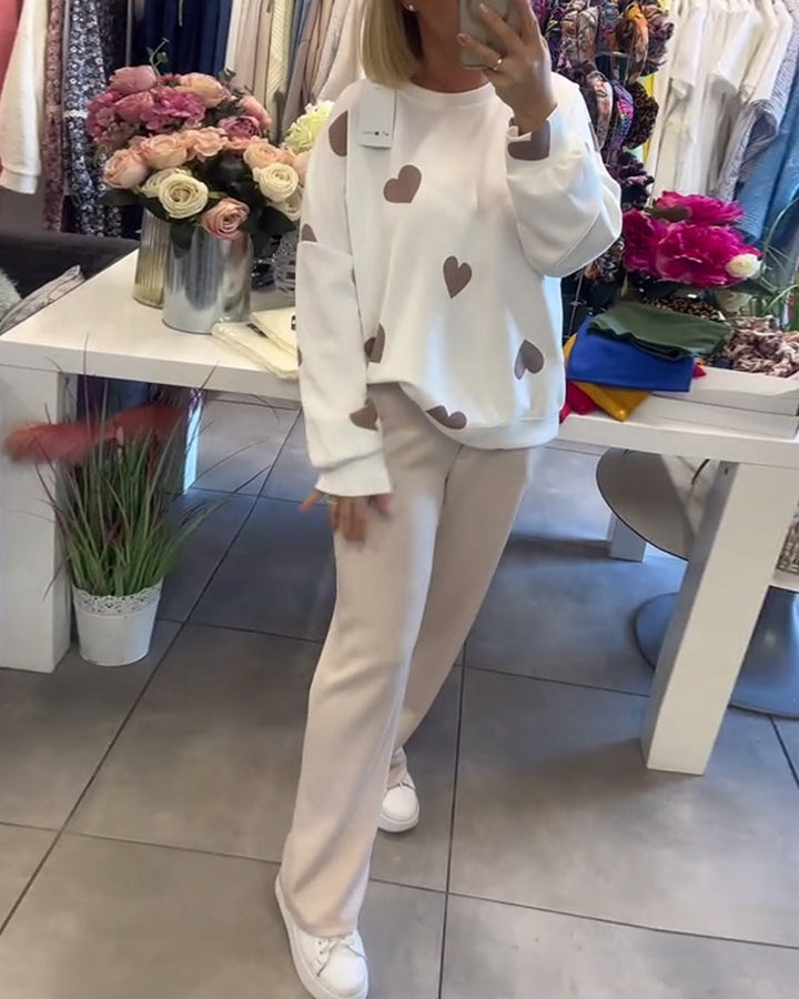 Aniela - Svetr s Vzorem Srdíček