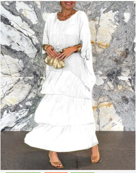 Dorota | Boho Maxi Šaty s Vrstveným Efektem