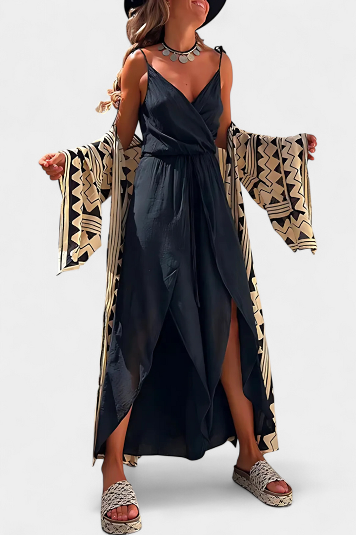 Anna | Bavlněný overal s bočními rozparky