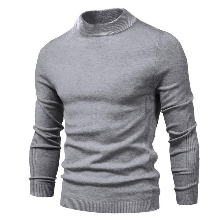 Pánský svetr s rolákem v jednobarevném provedení 47281568X