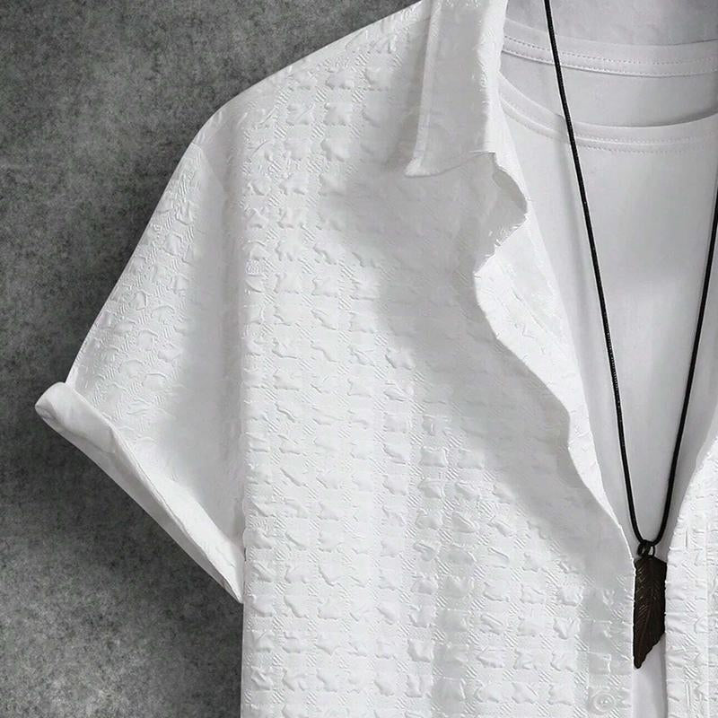 Pánská kostkovaná košile s krátkým rukávem 65906540X