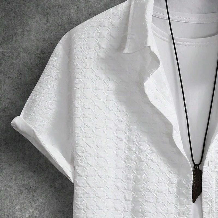 Pánská kostkovaná košile s krátkým rukávem 65906540X