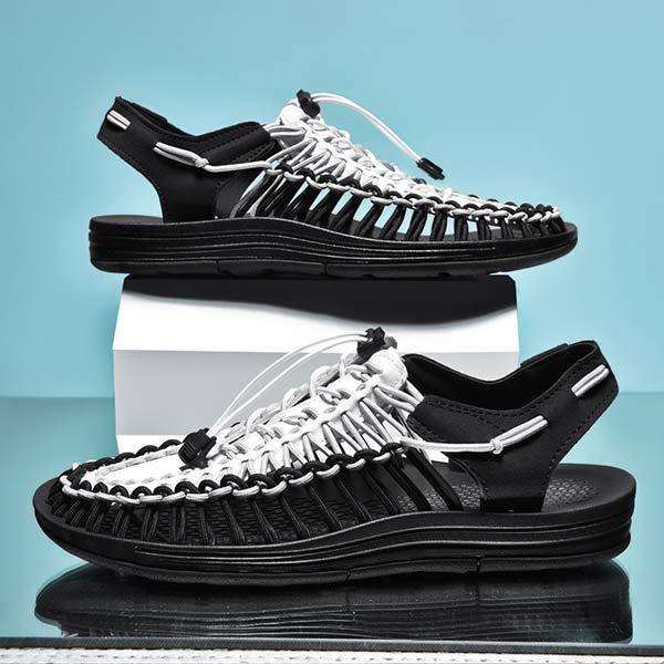 PÁNSKÉ RUČNĚ TKANÉ PLÁŽOVÉ SANDÁLY 53152187