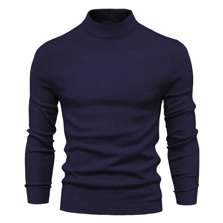 Pánský svetr s rolákem v jednobarevném provedení 47281568X