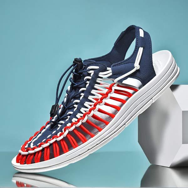 PÁNSKÉ RUČNĚ TKANÉ PLÁŽOVÉ SANDÁLY 53152187