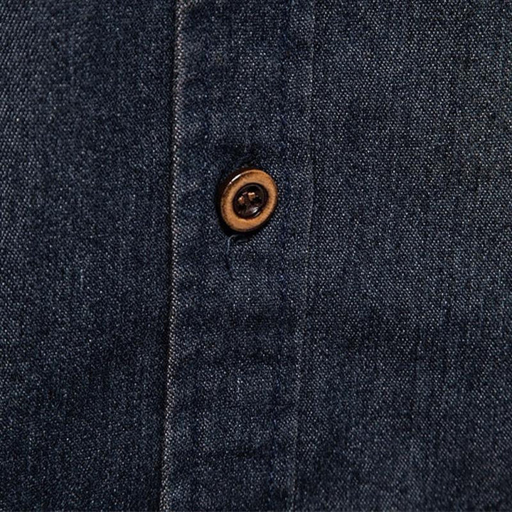 Pánská Denimová Košile s Klopami ve Vintage Stylu 89638435X