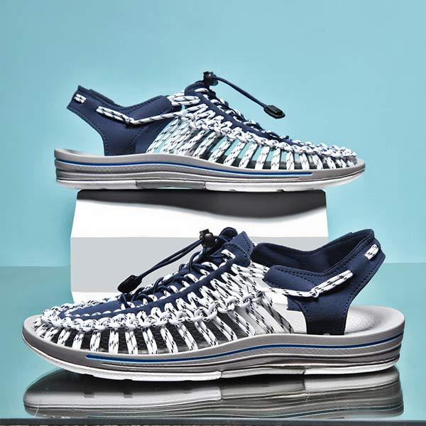 PÁNSKÉ RUČNĚ TKANÉ PLÁŽOVÉ SANDÁLY 53152187