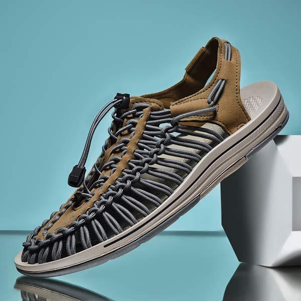 PÁNSKÉ RUČNĚ TKANÉ PLÁŽOVÉ SANDÁLY 53152187