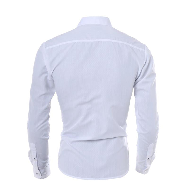 Pánská košile s dlouhým rukávem v tmavém diamantovém vzoru 42745264X