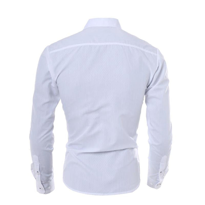 Pánská košile s dlouhým rukávem v tmavém diamantovém vzoru 42745264X