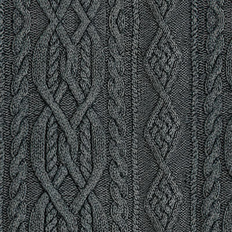 Pánský Vintage Svetr s Vysokým Límcem, Pulovr se Zkroutným Vzorem 48552196X