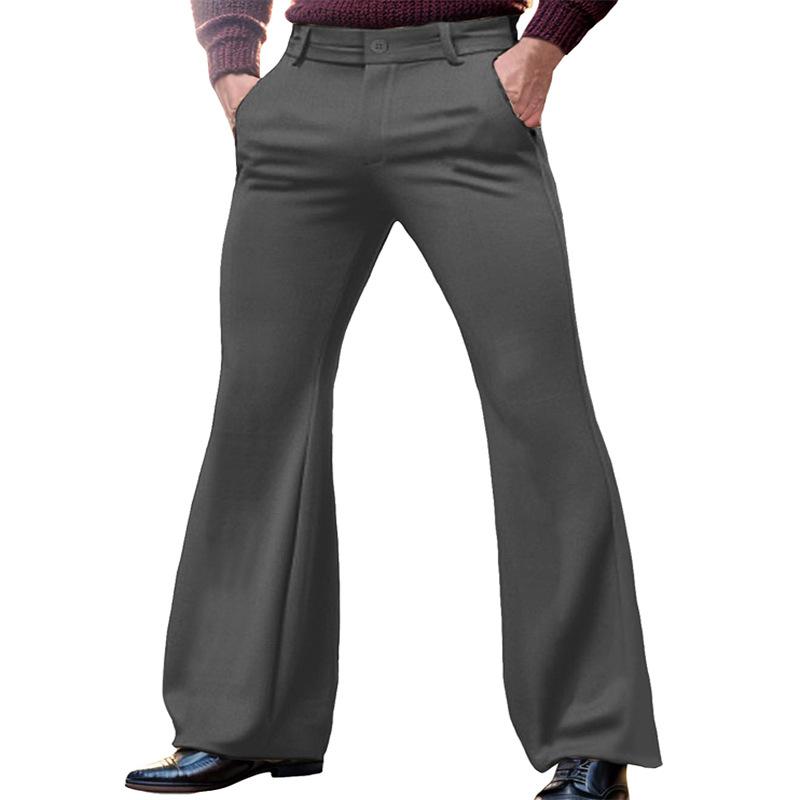 Pánské Slim Kalhoty s Křížovými Kapsami v Jednoduché Barvě 80467890M