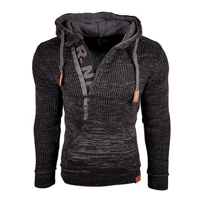 Pánský Casual Dlouhý Svetr s Kapucí 17002971M