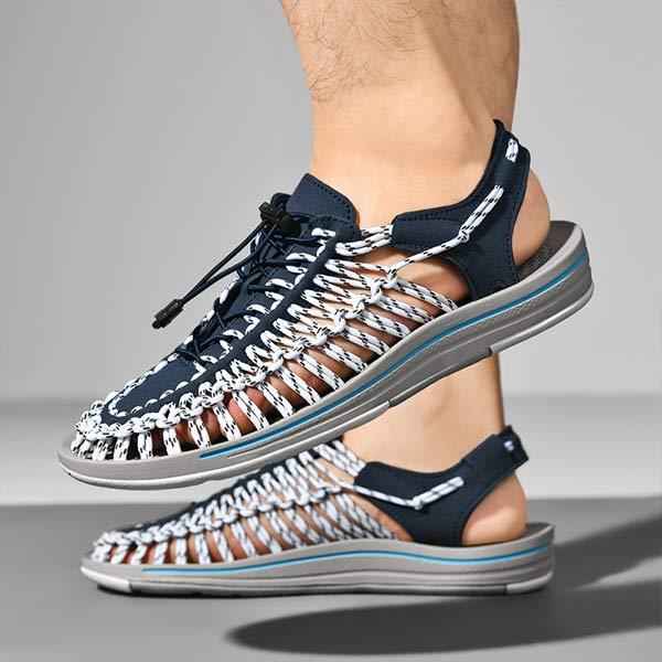 PÁNSKÉ RUČNĚ TKANÉ PLÁŽOVÉ SANDÁLY 53152187