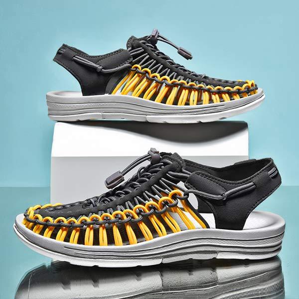 PÁNSKÉ RUČNĚ TKANÉ PLÁŽOVÉ SANDÁLY 53152187