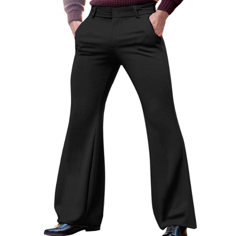 Pánské Slim Kalhoty s Křížovými Kapsami v Jednoduché Barvě 80467890M