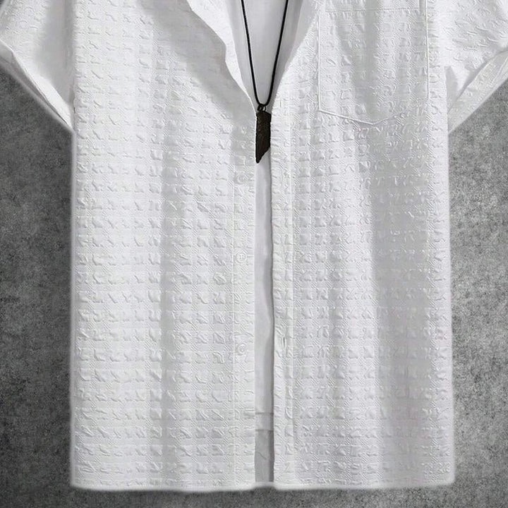 Pánská kostkovaná košile s krátkým rukávem 65906540X