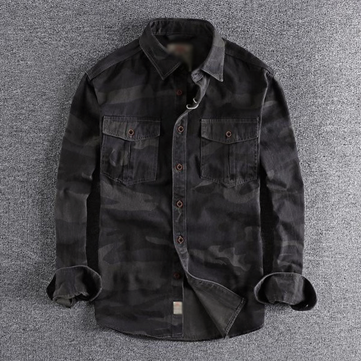 MUŽSKÁ KARGO KOŠILE CAMO V PRANÍ 88116439M