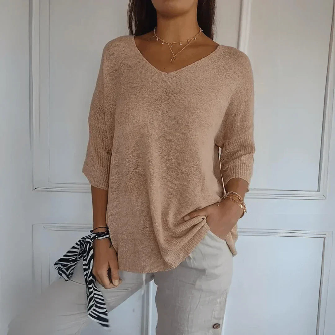 Stefania | Blůza s polo rukávem ve stylu Casual Chic